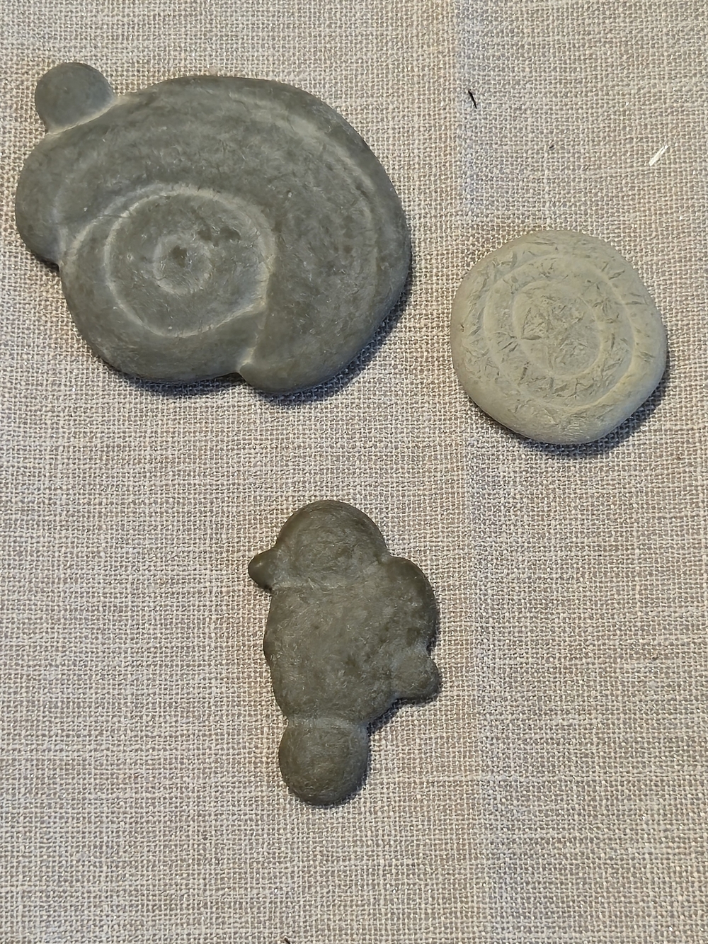 🪨 Canadian Fairy Stone Concretions • 3-Piece Natural Set